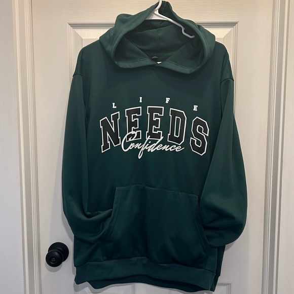 SHEIN Tops - SHEIN Graphic Hoodie Green SIZE: 2XL new without tags